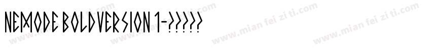 nemode BoldVersion 1字体转换